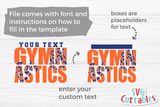 Gymnastics Template 0032 | SVG Cut File