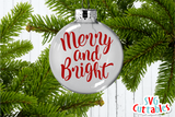 Merry and Bright  | Christmas Cut File