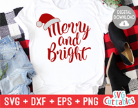 Merry and Bright  | Christmas Cut File