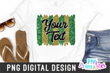Green and Gold Brush Strokes | PNG Sublimation File