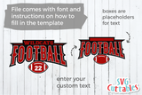 Football Template 0036 | SVG Cut File