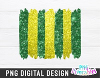 Green and Yellow Brush Strokes | PNG Sublimation File