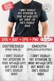 I Don't Usually Pay Attention | Men's | SVG Cut File