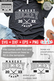 Hockey Template 003 | SVG Cut File