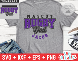 Rugby Dad Template 003 | SVG Cut File