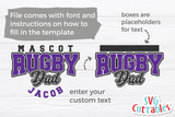 Rugby Dad Template 003 | SVG Cut File