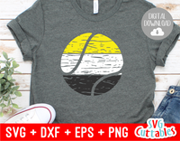 Distressed Tennis Ball | Tennis Cut File