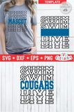 Swim Template 003 | SVG Cut File
