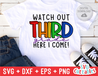 Watch Out Third Grade | Back to School | SVG Cut File