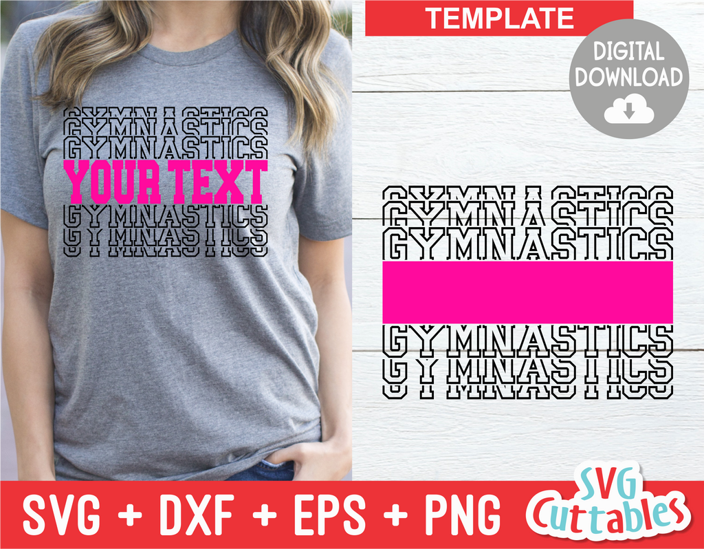 Gymnastics Template 0026 | SVG Cut File
