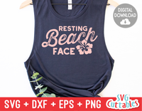 Resting Beach Face | Summer | SVG Cut File