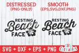 Resting Beach Face | Summer | SVG Cut File