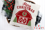 Merry Christmas Barn | Christmas Cut File
