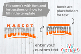 Football Template 0040 | SVG Cut File