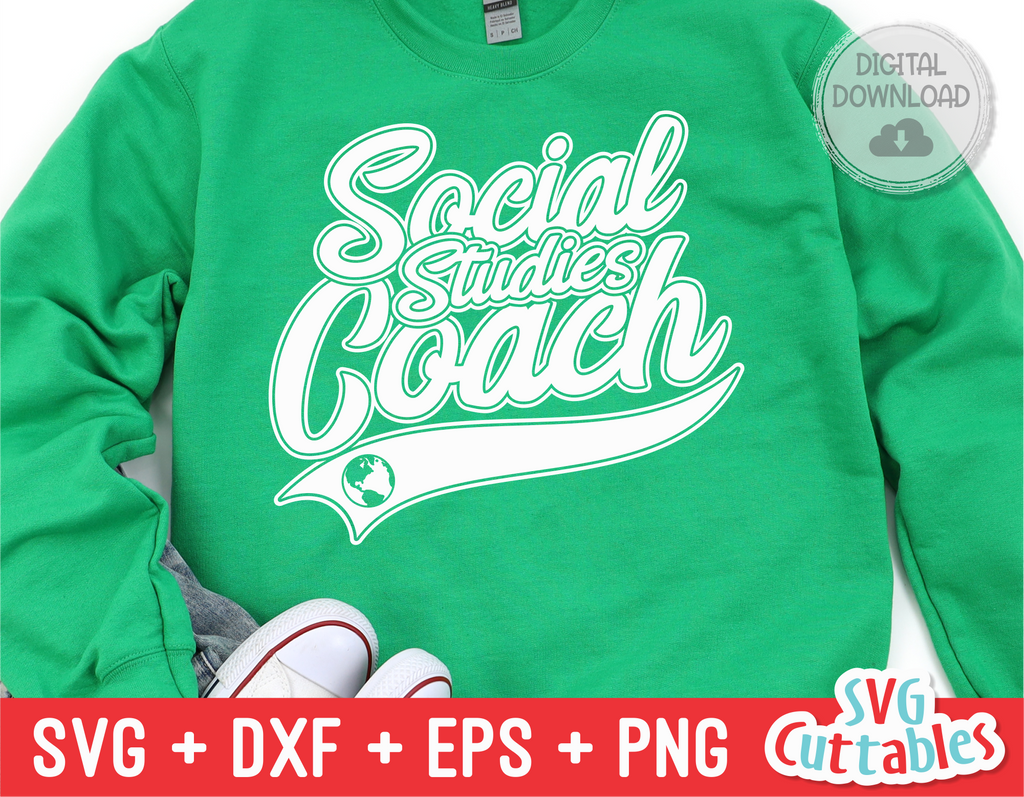 Social Studies Coach Swoosh | svg Cut File