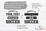 Soccer Template 0044 | SVG Cut File
