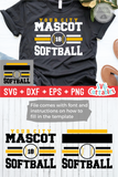 Softball Template 0044 | SVG Cut File