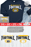 Football Template 0045 | SVG Cut File