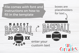 Baseball Template 0047 | SVG Cut File