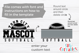 Softball Template 0048 | SVG Cut File
