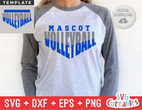 Volleyball Template 0048 | SVG Cut File
