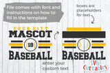 Baseball Template 0049 | SVG Cut File