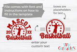 Basketball Template 0049 | SVG Cut File