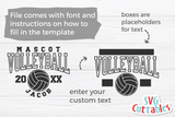 Volleyball Template 0049 | SVG Cut File