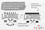 Lacrosse Template 004 | SVG Cut File