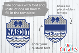 Cheer svg Template 004, svg cut file