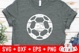 Distressed Soccer Ball  | SVG Cut File