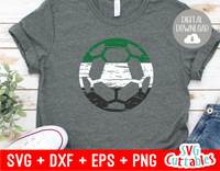 Distressed Soccer Ball  | SVG Cut File