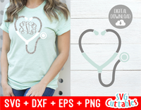 Stethoscope Monogram Frame | SVG Cut File