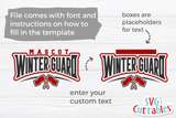 Winter Guard Template 004 | Color Guard SVG