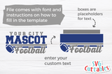 Football Template 0050 | SVG Cut File