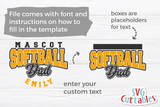 Softball Template 0050 | SVG Cut File