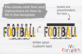 Football Template 0051 | SVG Cut File