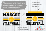 Volleyball Template 0051 | SVG Cut File