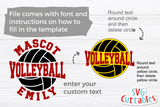 Volleyball Template 0053 | SVG Cut File