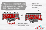 Baseball Template 0054 | SVG Cut File