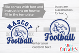 Football Template 0054 | SVG Cut File