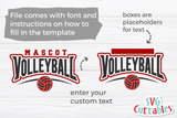 Volleyball Template 0055 | SVG Cut File