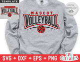 Volleyball Template 0055 | SVG Cut File