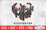 Baseball Mom Heart Brush Strokes | Baseball SVG Cut File
