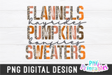 Flannels Hayrides Pumpkins Bonfires | PNG Sublimation File