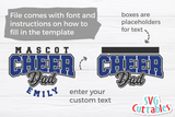 Cheer Template 0060 | SVG Cut File