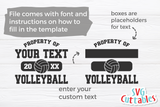 Volleyball Template 0060 | SVG Cut File