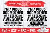 I'm A Proud Godmother Of A Awesome Goddaughter / Godson  | SVG Cut File