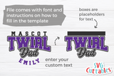 Twirl Dad Template 006 | SVG Cut File