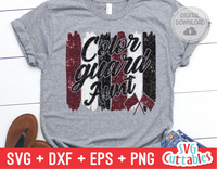 Color Guard Aunt Brush Strokes | SVG Cut File